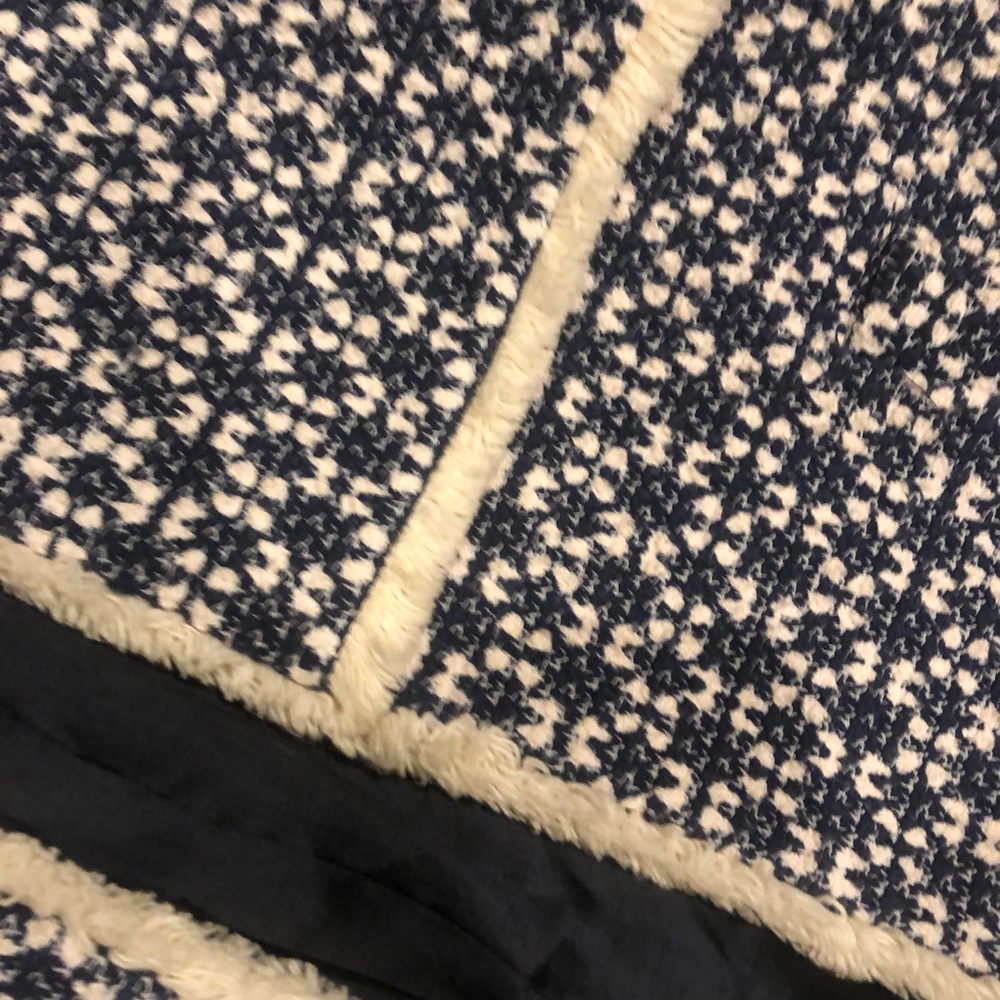 Zara tweed blue white coat sz xs - Picture 8 of 9